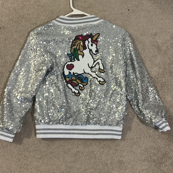 Lola & the boys sequin unicorn jacket size 8 NWT - Picture 2 of 4